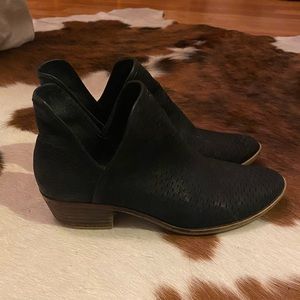 Lucky Brand black suede slip on booties | size 8.5